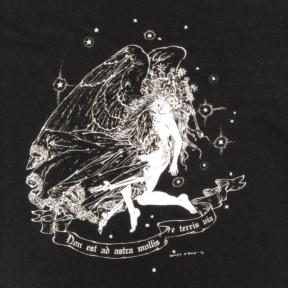 Royal Apparel Hemp Organic Cotton Graphic T-Shirt Black “Non Est Ad Astra” Large